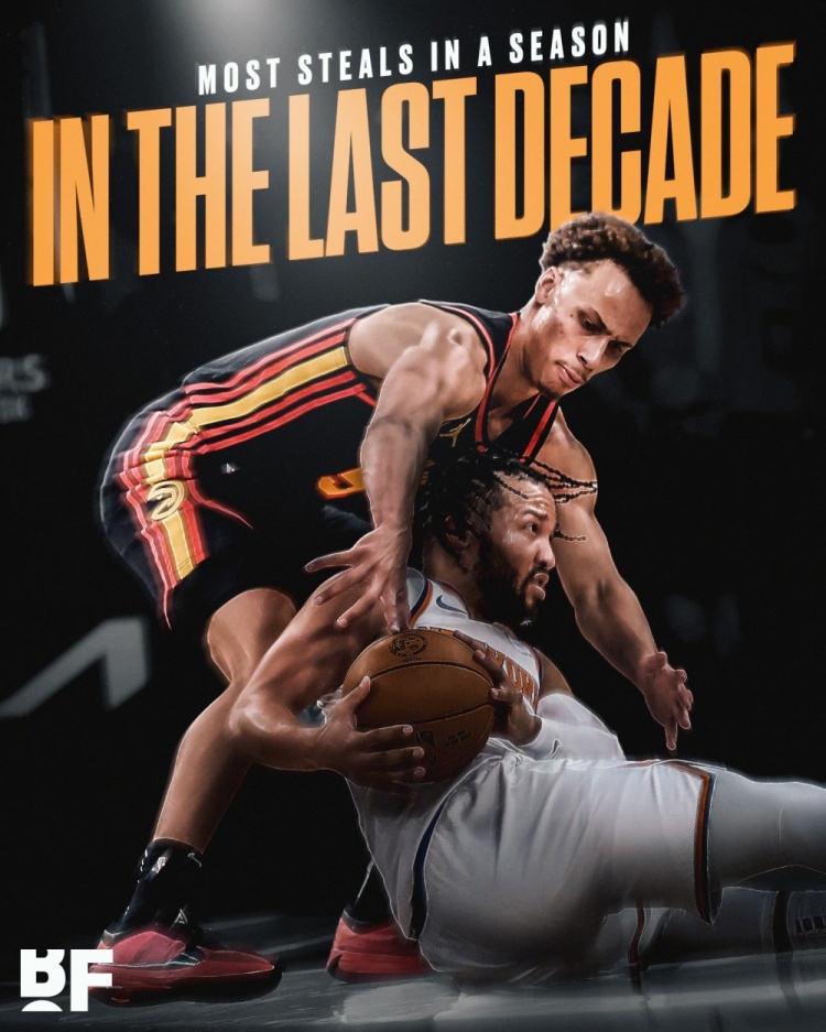 近10年最多！丹尼爾斯單賽季至少搶斷180次 繼14年盧比奧后首人