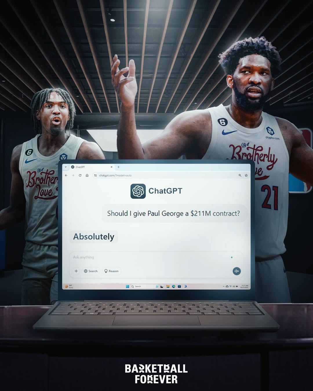 喬治的合同是人工智能簽的？76人總經(jīng)理：我們用AI來幫助決策事務(wù)