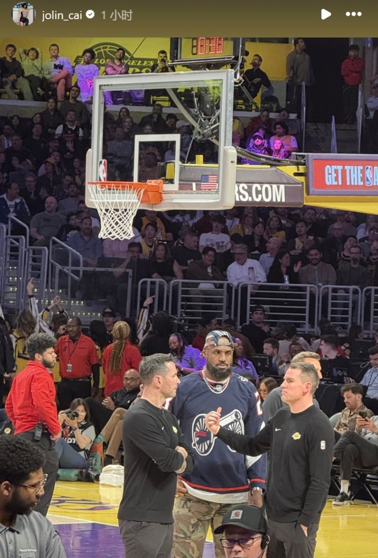 蔡依林現(xiàn)場(chǎng)觀戰(zhàn)掘金湖人 曬照詹姆斯、東契奇和約基奇