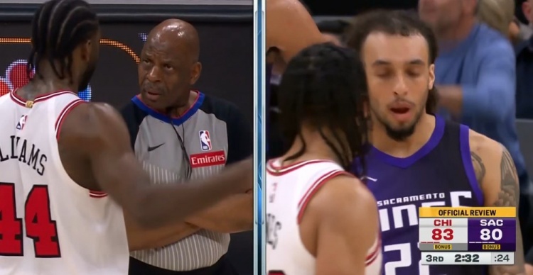 動作有點大！帕威防守中推翻德文-卡特 被吹一級惡意犯規(guī)