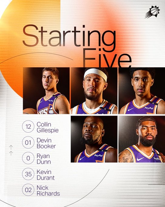 太陽VS雄鹿首發(fā)：布克KD和字母哥分別領(lǐng)銜 比爾利拉德缺陣