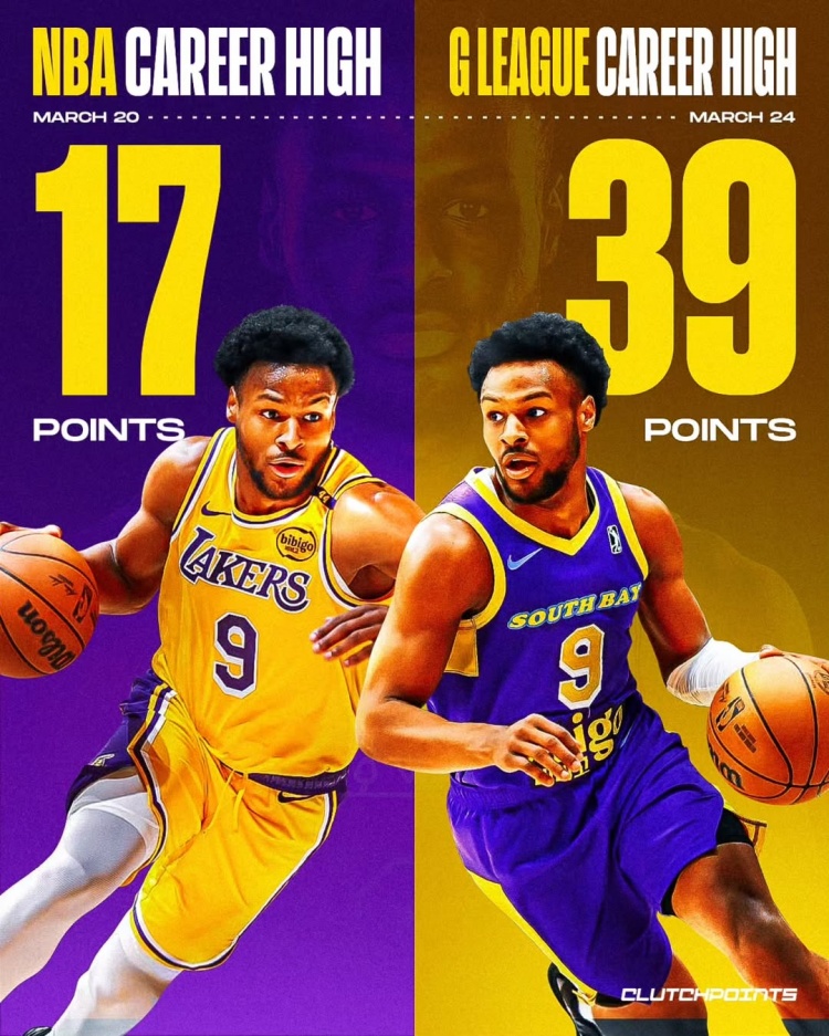 在進(jìn)步！布朗尼一周內(nèi)先后創(chuàng)下個人NBA和G聯(lián)盟單場得分新紀(jì)錄
