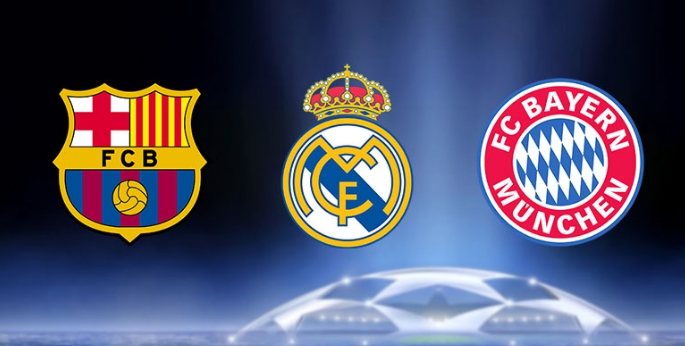 歐冠歷史總晉級八強(qiáng)次數(shù)：皇馬39次、拜仁34次、巴薩24次列前三